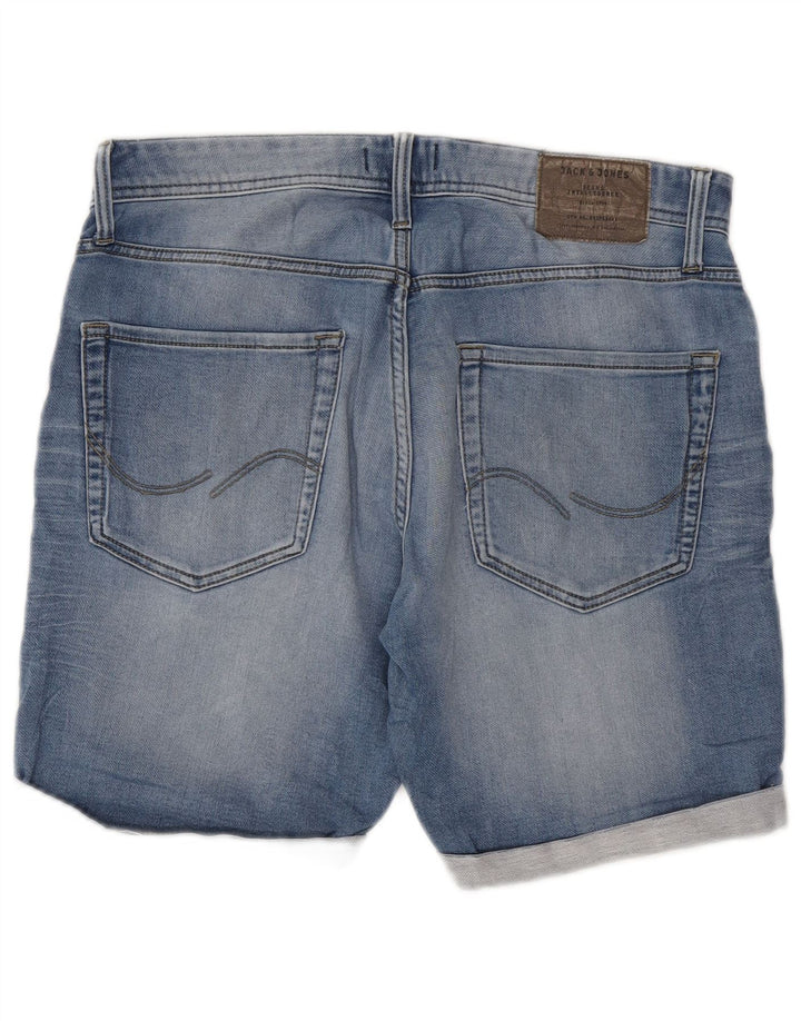 Jack & Jones Herren-Jeansshorts mit normaler Passform, Größe M, W32, Blau, Baumwolle