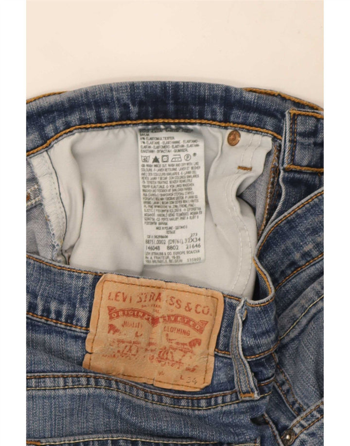 Levi's Herren Straight Jeans W32 L34 Blaue Baumwolle