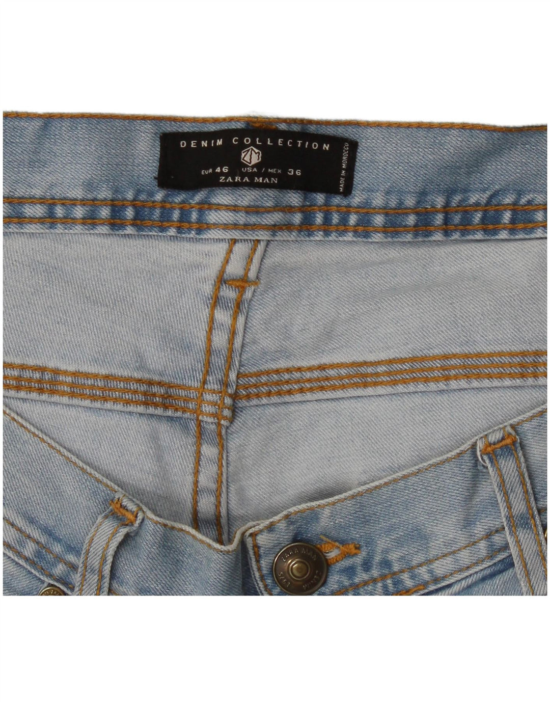 Zara Herren Slim Jeans EU 46 XL W36 L32 Blau