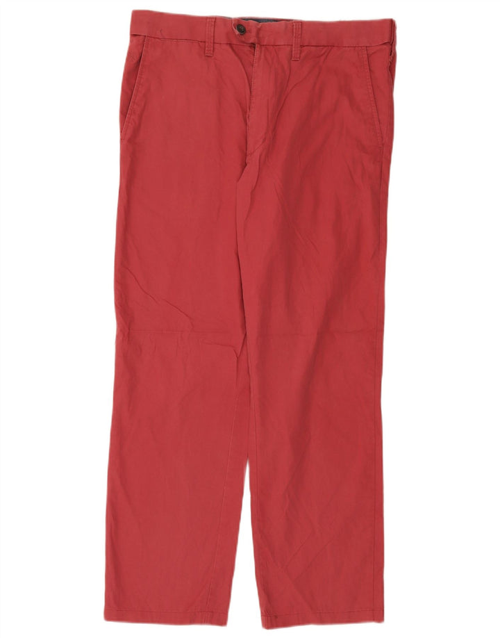 Marks & Spencer Herren-Anzughose, gerade, normal, W32, L28, Rosa, Baumwolle