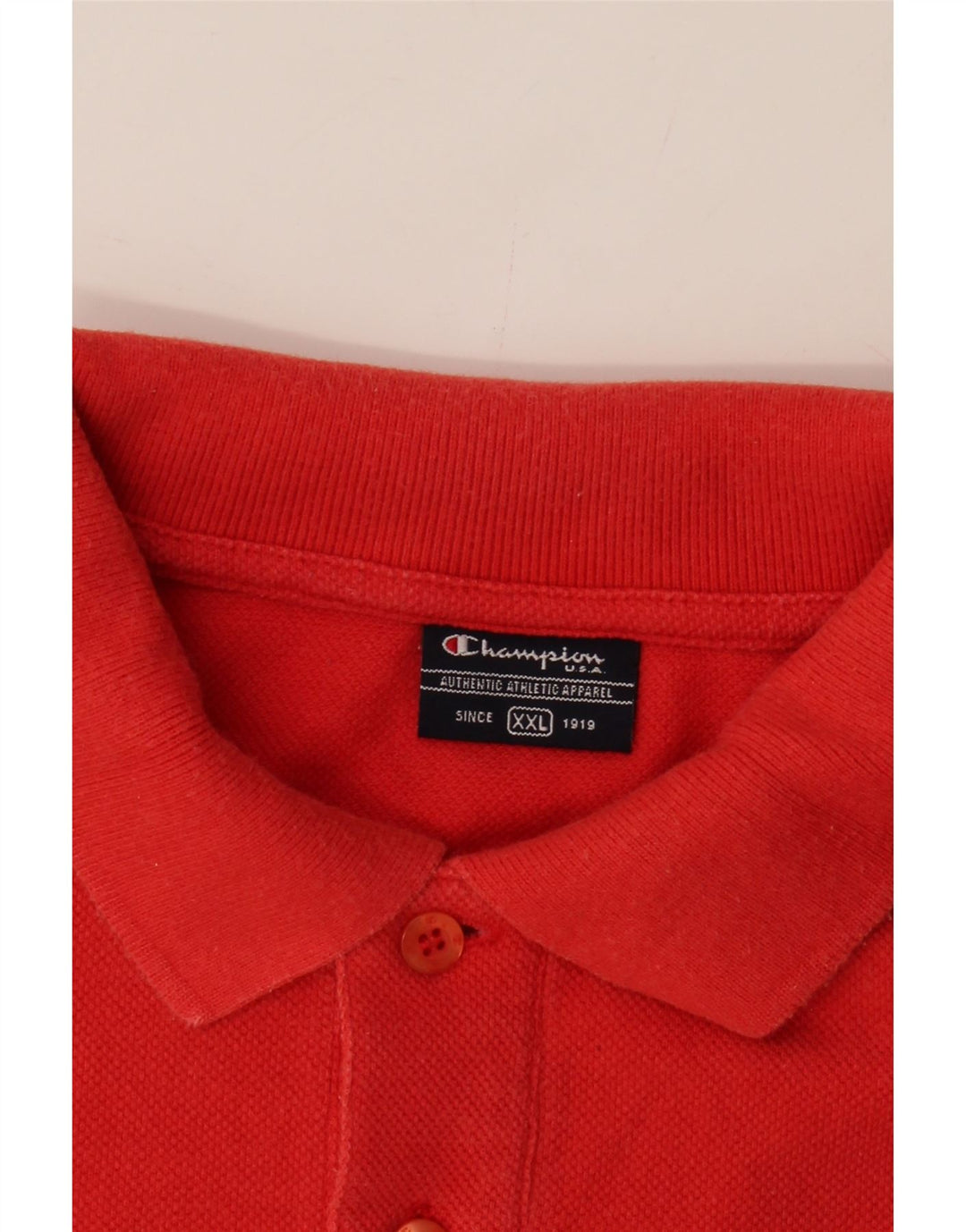 CHAMPION Mens Polo Shirt 2XL Red Cotton Vintage Champion and Second-Hand Champion from Messina Hembry 