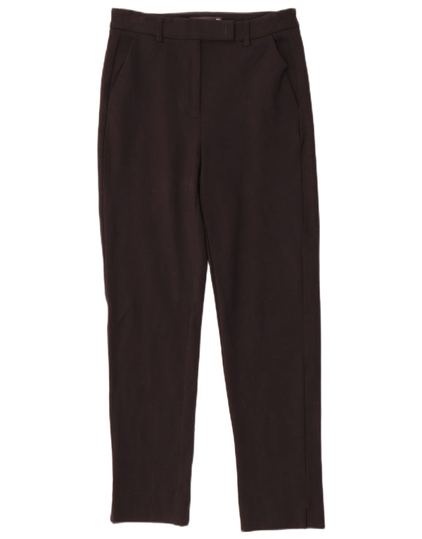 Marks & Spencer Womens Slim Suit Trousers UK 8 Small W26 L28 Black Viscose