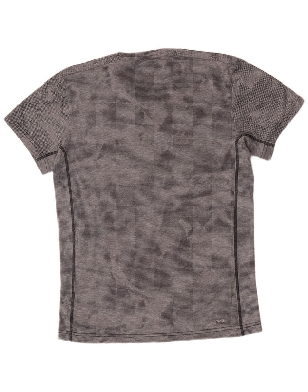 Adidas Herren Climalite T-Shirt Top Small Grau Camouflage Polyester