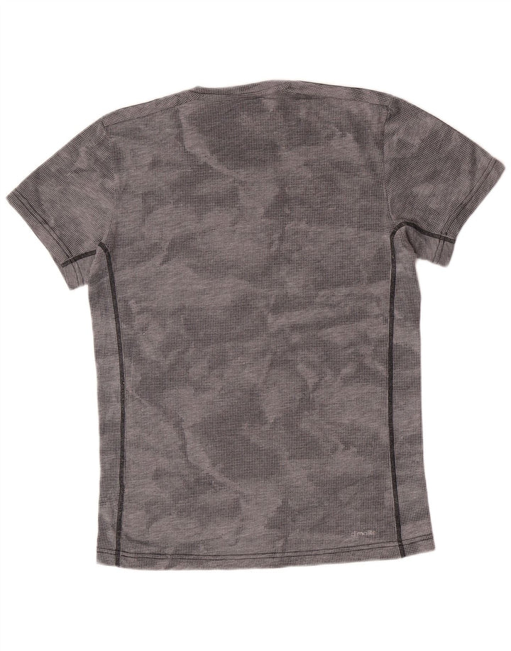 Adidas Herren Climalite T-Shirt Top Small Grau Camouflage Polyester