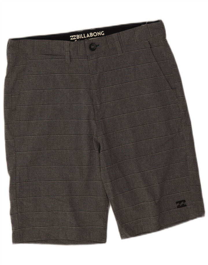 Billabong Herren Chinoshorts W31 Mittelgrau gestreiftes Polyester