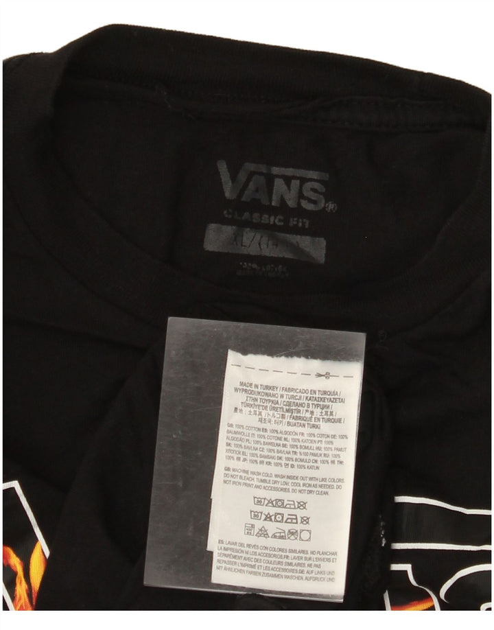 VANS Langarmshirt mit Grafik für Jungen, 13–14 Jahre, XL, Schwarz, Farbblock