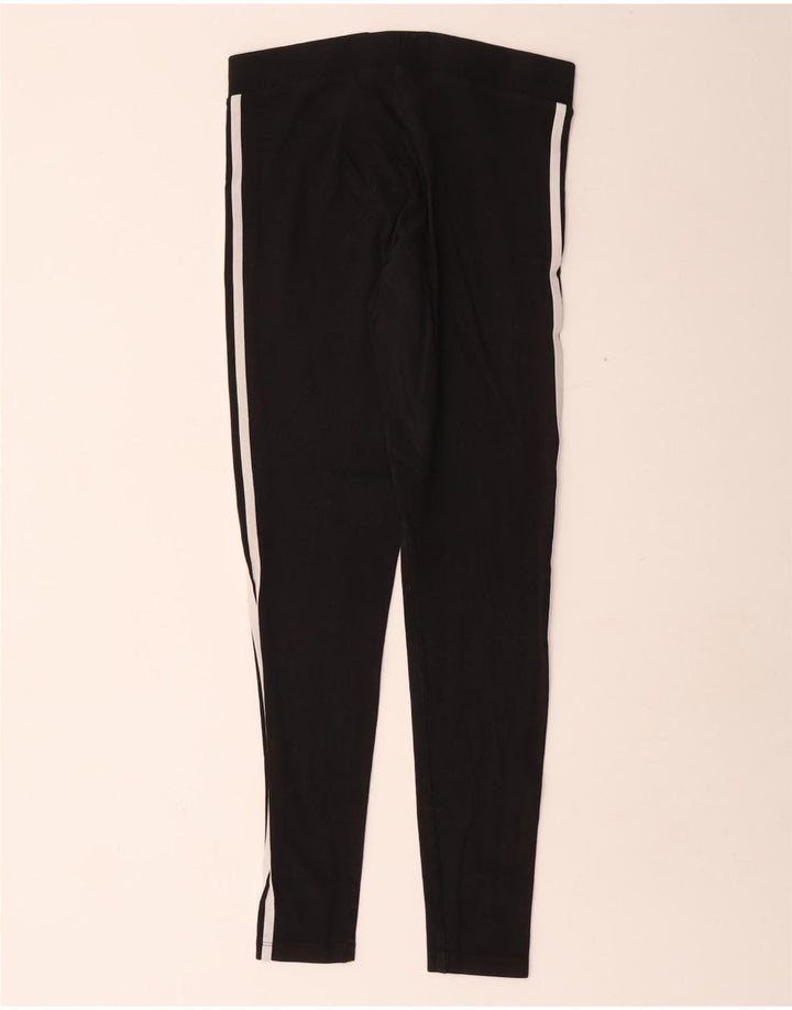 Adidas Damen Leggings UK 12 Medium Schwarz
