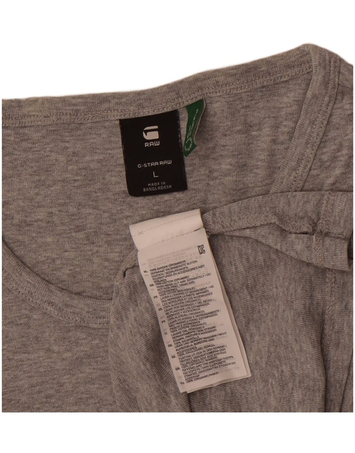 G-Star Herren T-Shirt-Oberteil, groß, grau gefleckte Baumwolle