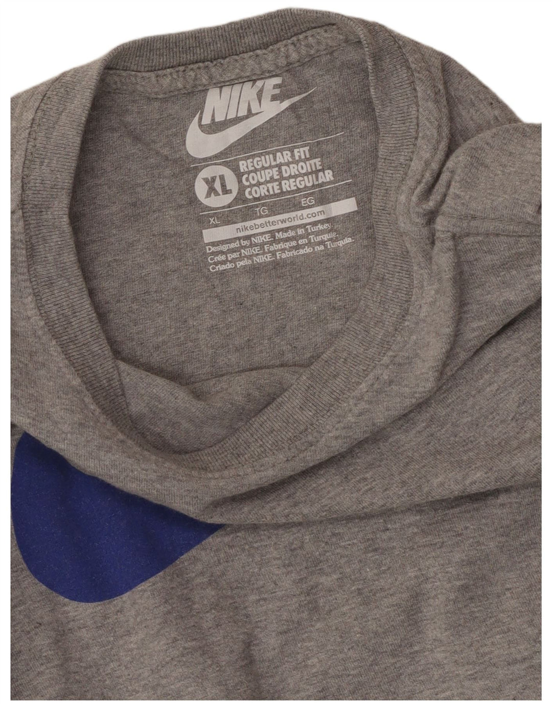 NIKE Damen-T-Shirt mit normaler Passform und Grafik, UK 18, XL, Grau