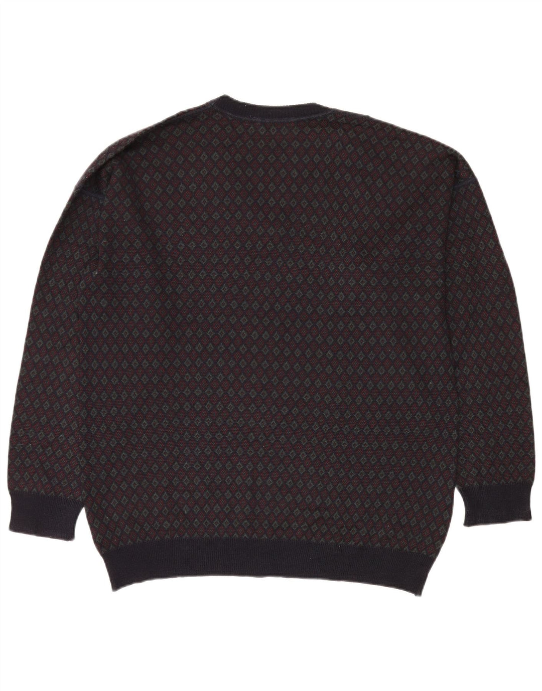 MONTECATINI Herren-Pullover mit V-Ausschnitt, groß, mehrfarbig, geometrisch