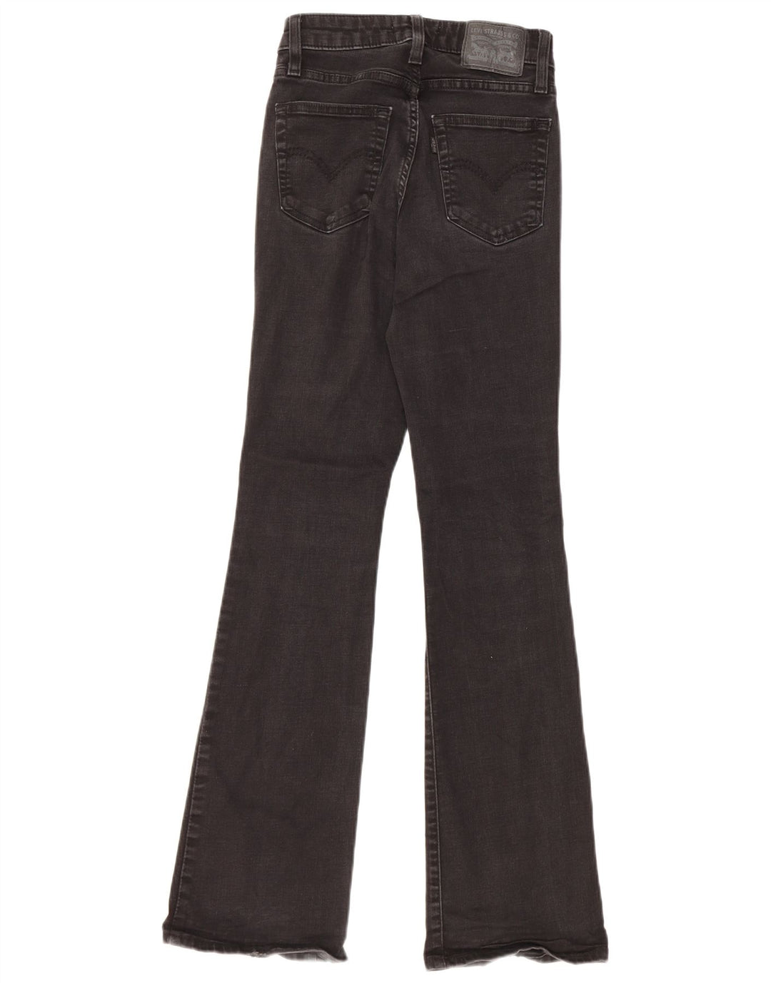 LEVI'S Damen 725 Bootcut-Jeans mit hohem Bund, W25, L32, schwarze Baumwolle