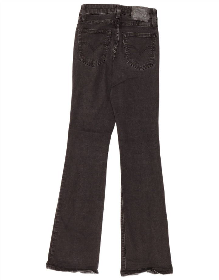 LEVI'S Damen 725 Bootcut-Jeans mit hohem Bund, W25, L32, schwarze Baumwolle