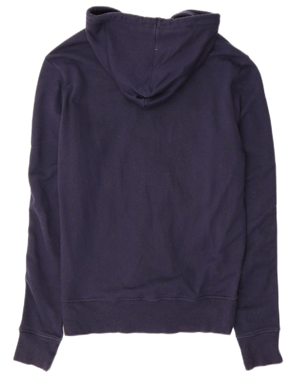 Tommy Hilfiger Herren-Kapuzenpullover mit grafischem Reißverschluss, mittelmarineblaue Baumwolle