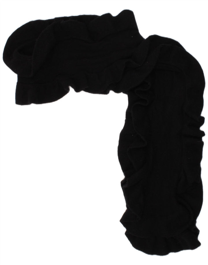 Tommy Hilfiger Damen-Rüschen-Strickschal, Einheitsgröße, schwarzer Kaschmir