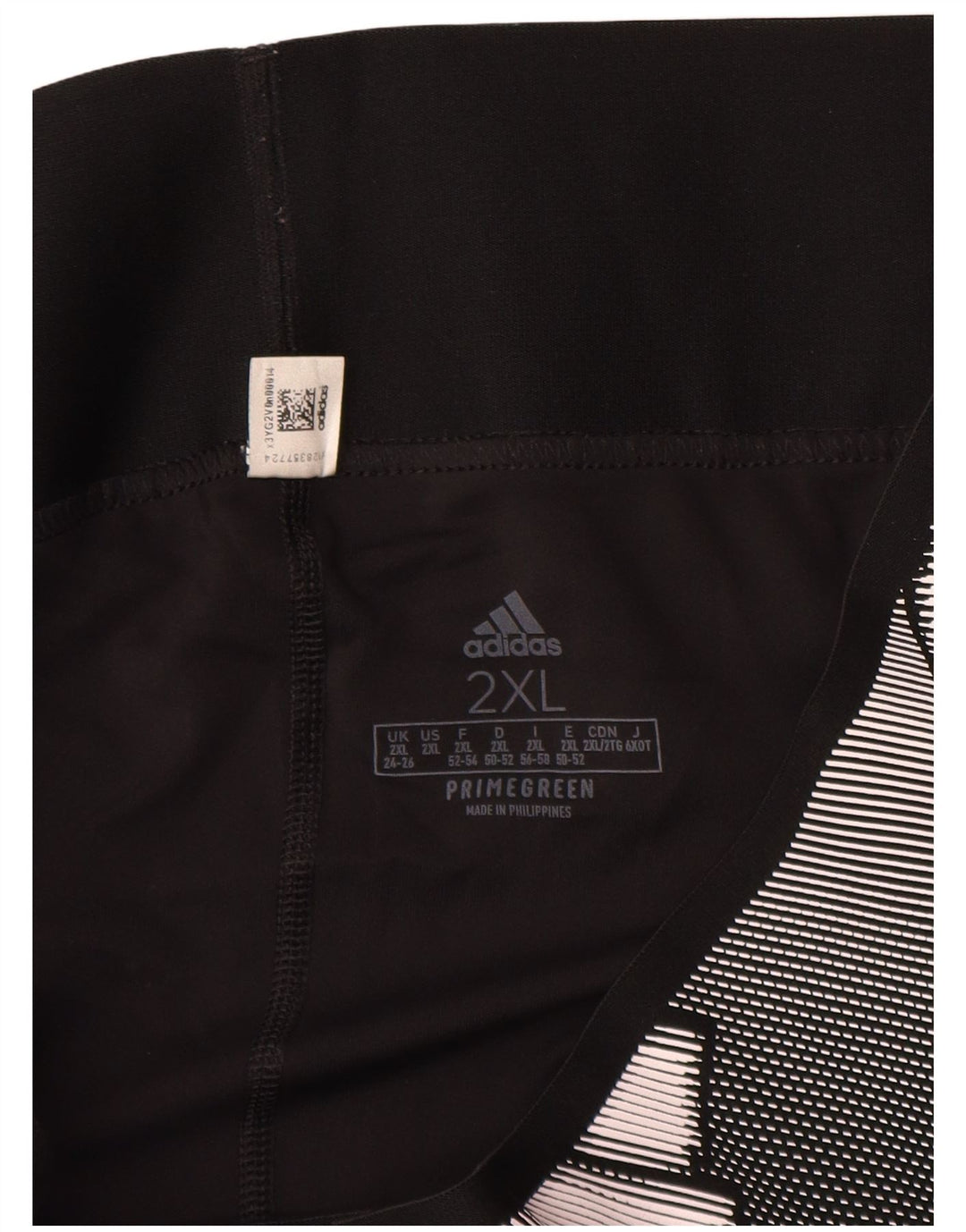 Adidas Damen Graphic Leggings UK 24/26 2XL Schwarz Polyester