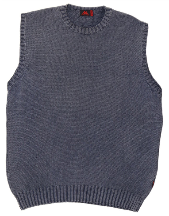 Kappa Herren Weste Tank Top XL Blau Baumwolle