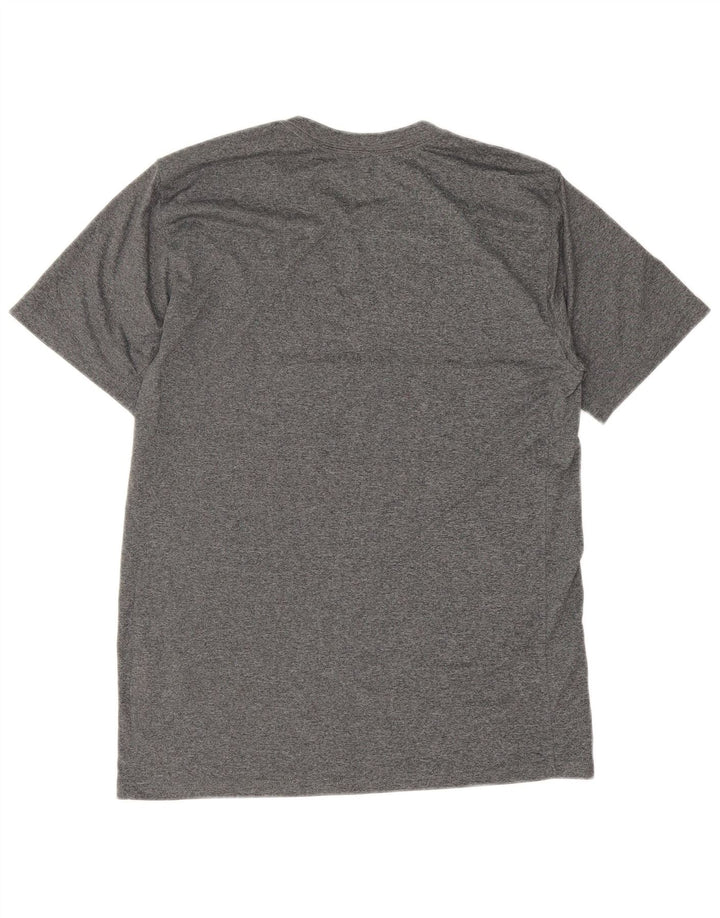 Nike Herren Dri Fit T-Shirt-Oberteil, großes grau meliertes Polyester