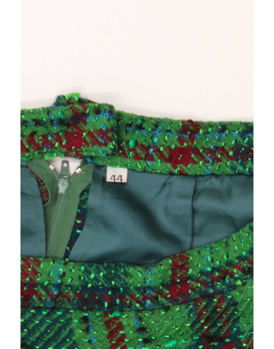 Vintage Damen Bleistiftrock IT 44 Medium W28 Grün kariert