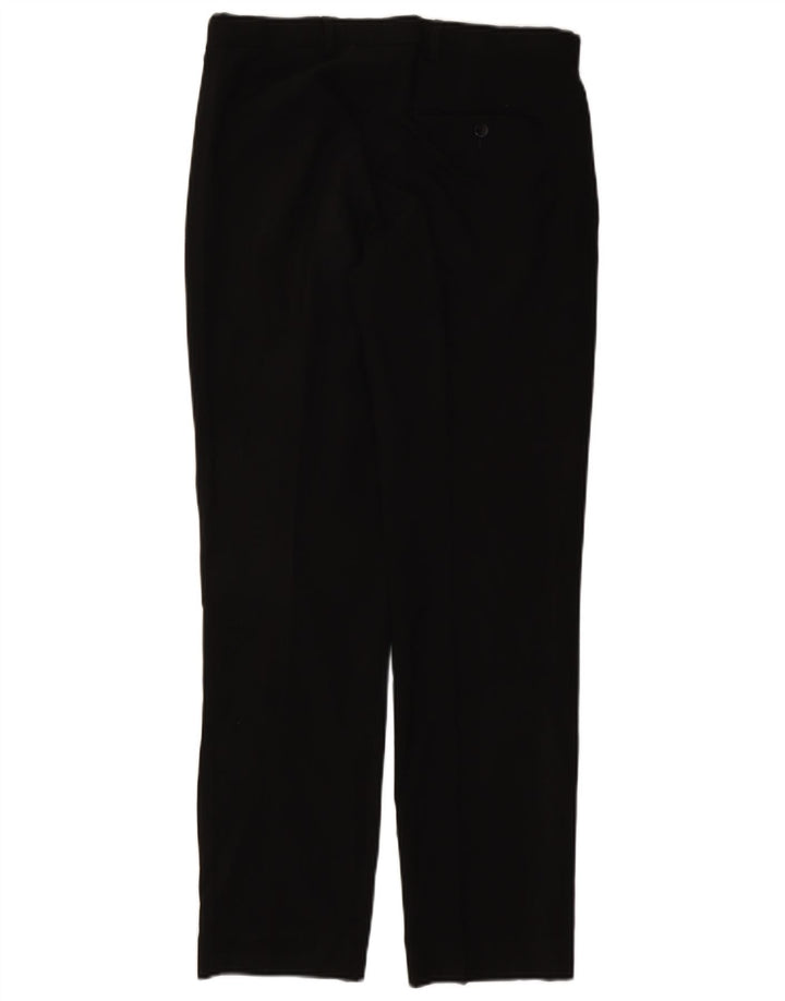 Marks & Spencer Herren-Anzughose mit normaler Passform, W32, L31, schwarzes Polyester