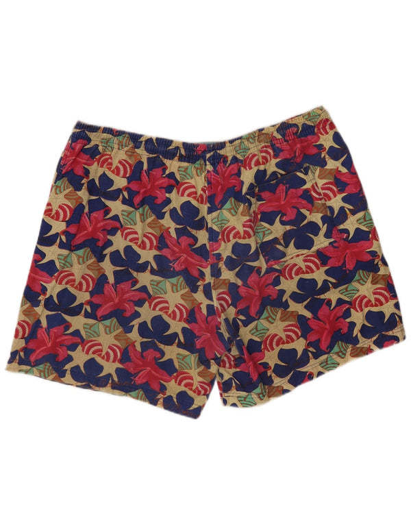 MONTANA Herren-Badeshorts XL, mehrfarbig, Blumenmuster, Baumwolle