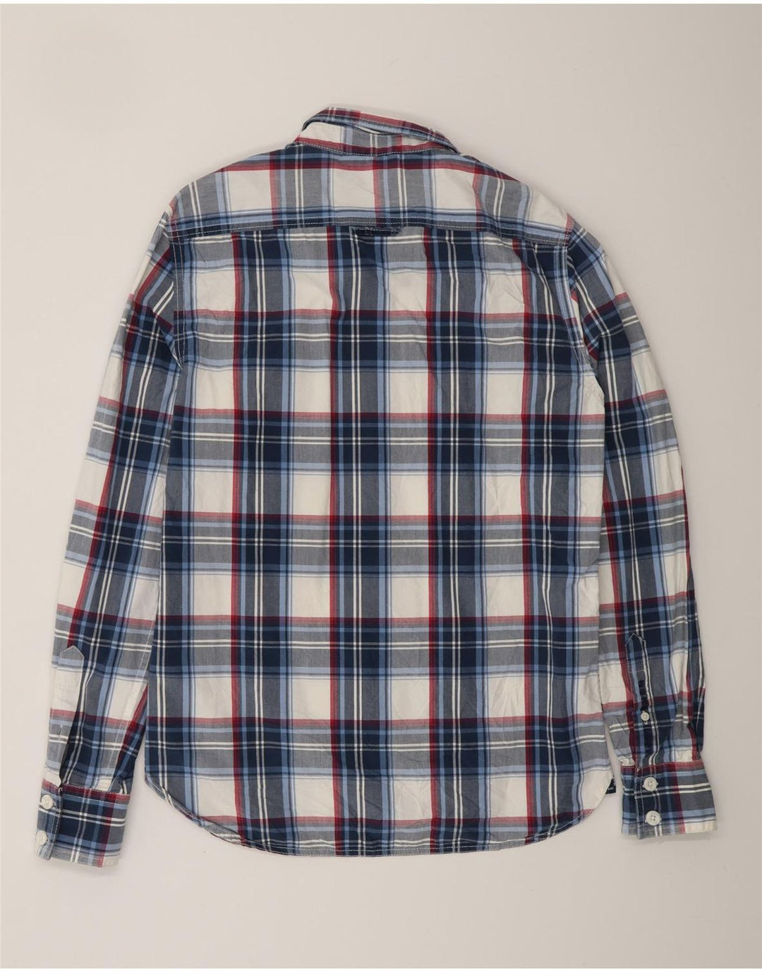 SUPERDRY Herrenhemd, groß, marineblau kariert