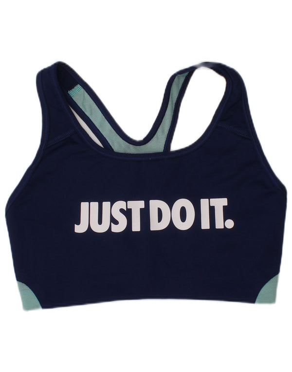 Nike Damen Dri Fit Graphic Sport-BH-Weste, Oberteil, Größe S, Marineblau, Sport