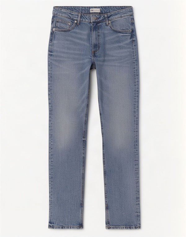 Zara Damen High Waist Skinny Jeans EU 40 Medium W30 L33 Blaue Baumwolle