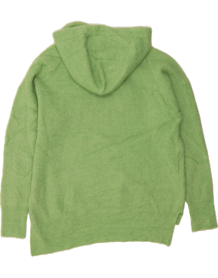 WHITE STUFF Womens Hooded Jumper Sweater UK 12 Medium Green Polyester Vintage White Stuff and Second-Hand White Stuff from Messina Hembry 