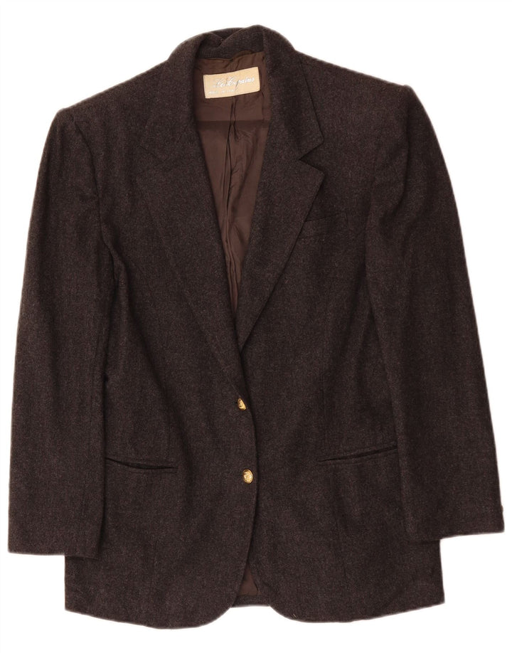 LES COPAINS Damen 2-Knopf-Blazerjacke UK 14 Mittelgrau