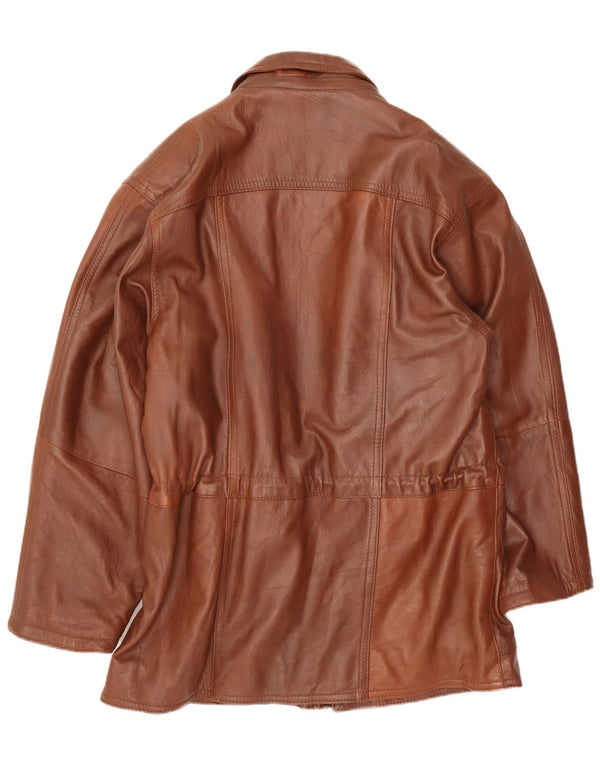 Lavorazione Artigiana Herren Lederjacke UK 44 2XL Braunes Leder