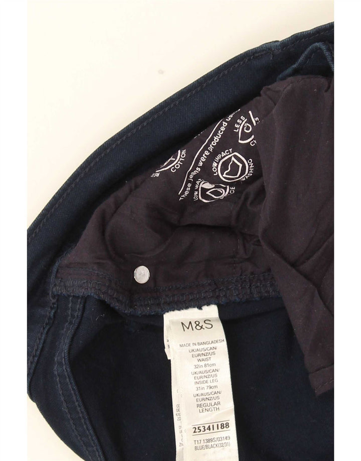 Marks & Spencer Herren Slim Jeans W32 L31 Blaue Baumwolle