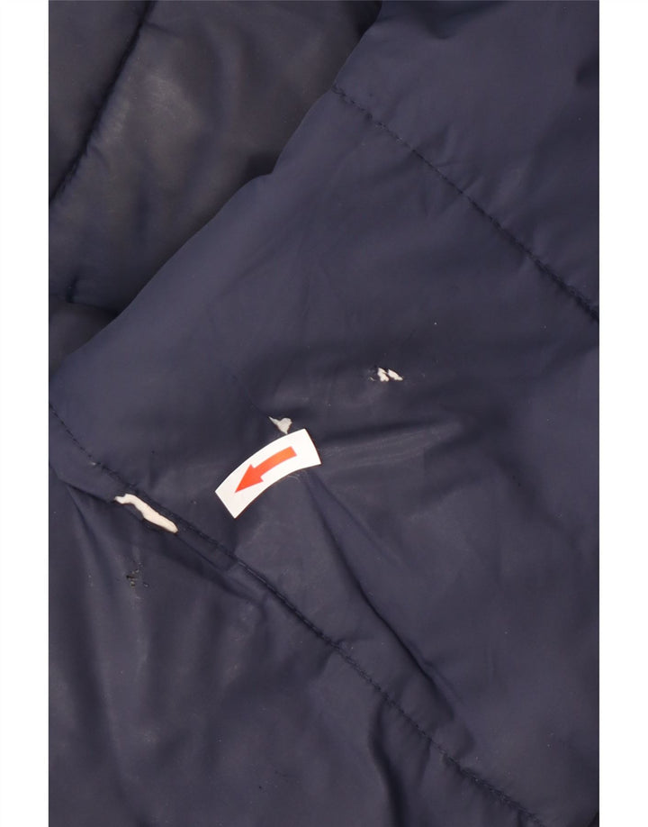 Superdry Herren Graphic Wattierte Jacke UK 40 Large Marineblaues Nylon