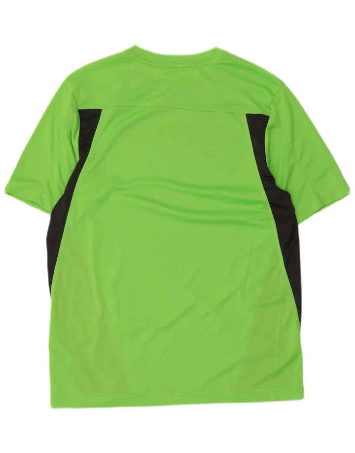 Reebok Herren Grafik-T-Shirt-Oberteil Mittelgrünes Colourblock-Polyester
