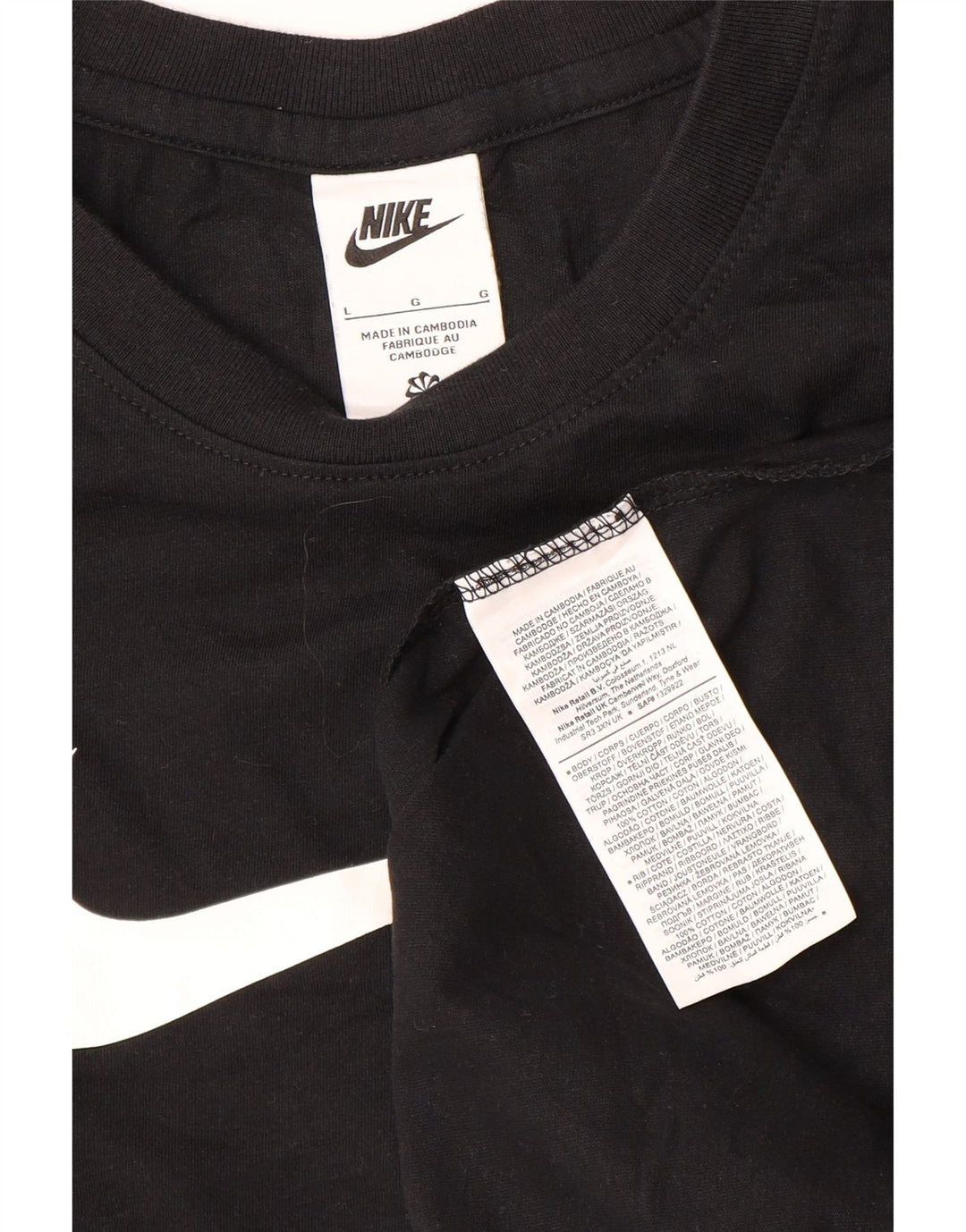 Nike Herren-T-Shirt mit Grafik, groß, aus schwarzer Baumwolle
