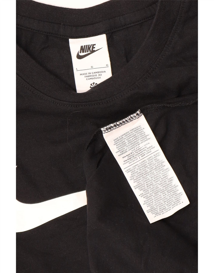 Nike Herren-T-Shirt mit Grafik, groß, aus schwarzer Baumwolle