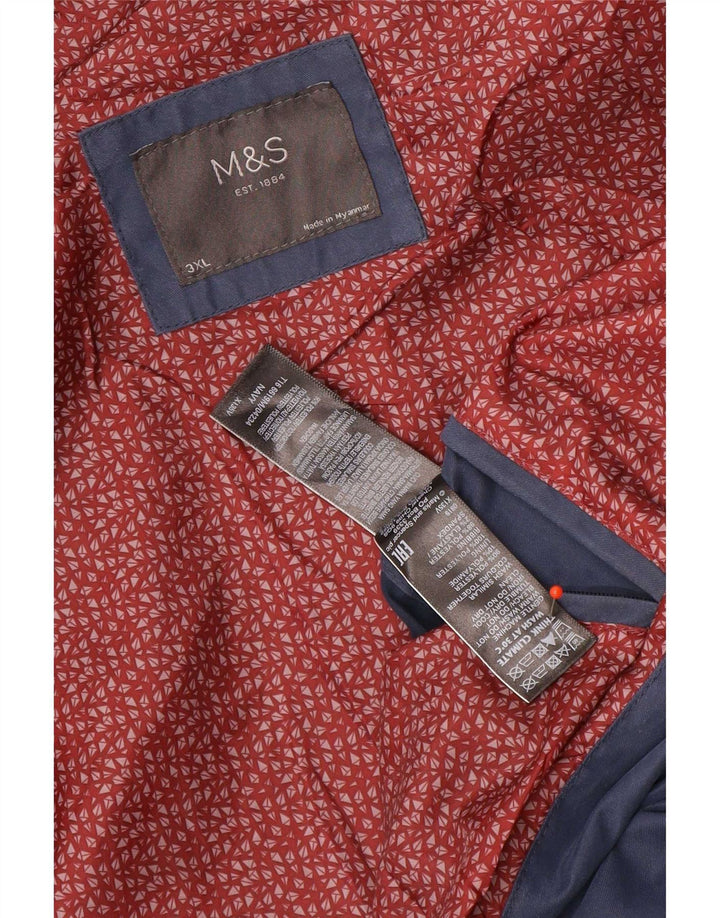 Marks & Spencer Herren Bomberjacke UK 46 3XL Marineblau Polyester