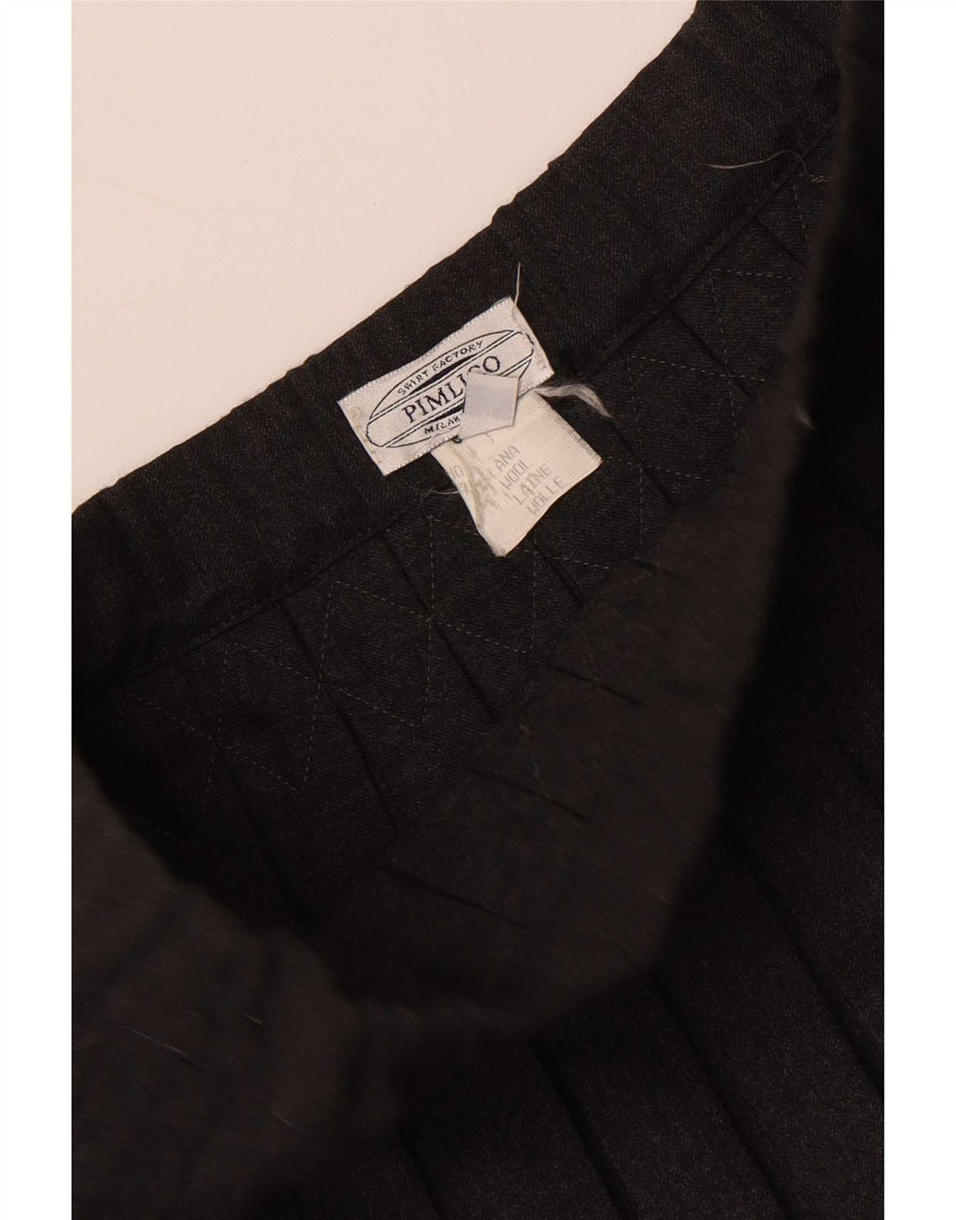 Vintage Damen Faltenrock IT 42 Medium W30 Graue Wolle