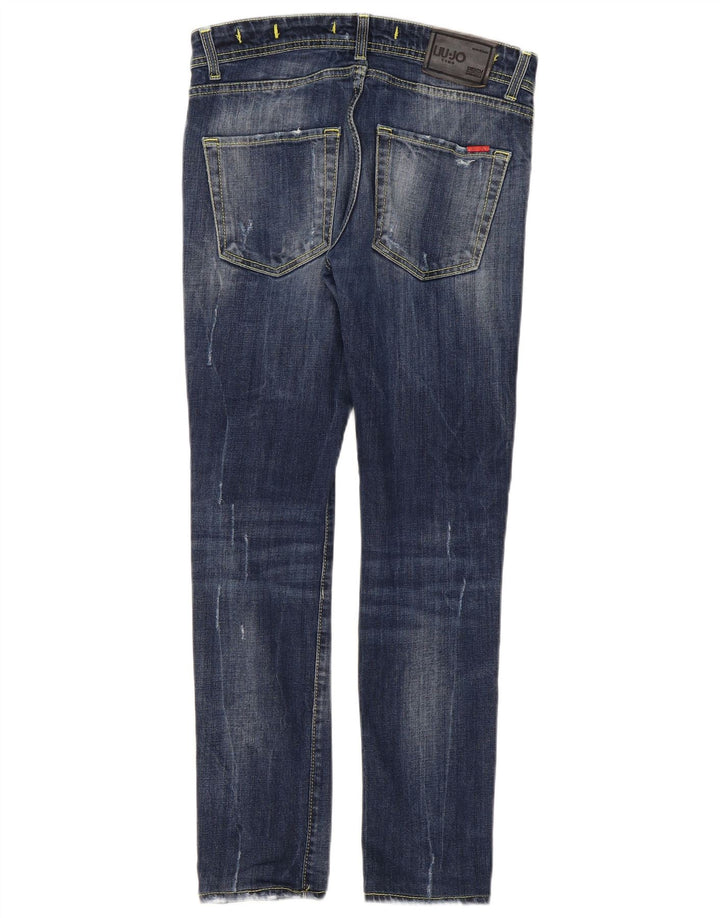 Liu Jo Distressed Slim Jeans für Herren, W32, L29, Marineblau