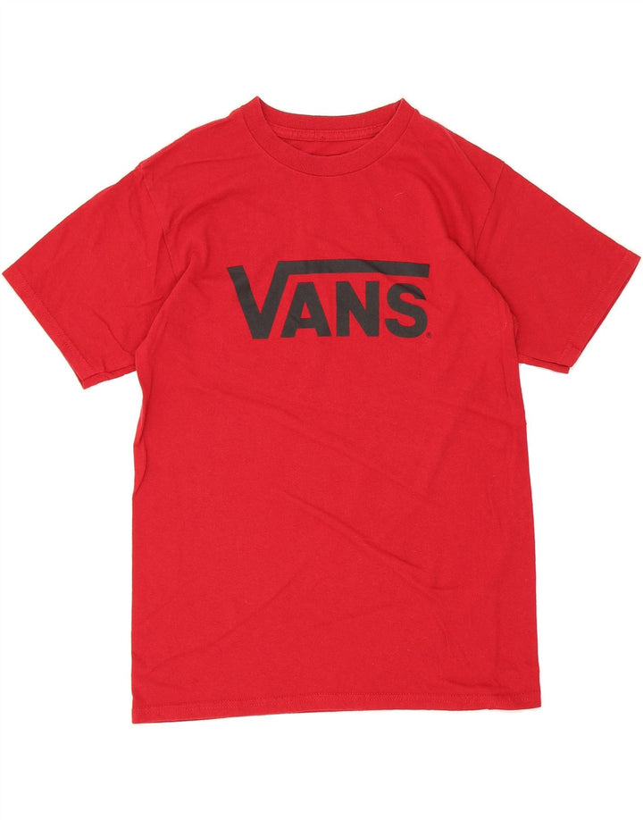 VANS Mens Graphic T-Shirt Top Small Red Vintage Vans and Second-Hand Vans from Messina Hembry 