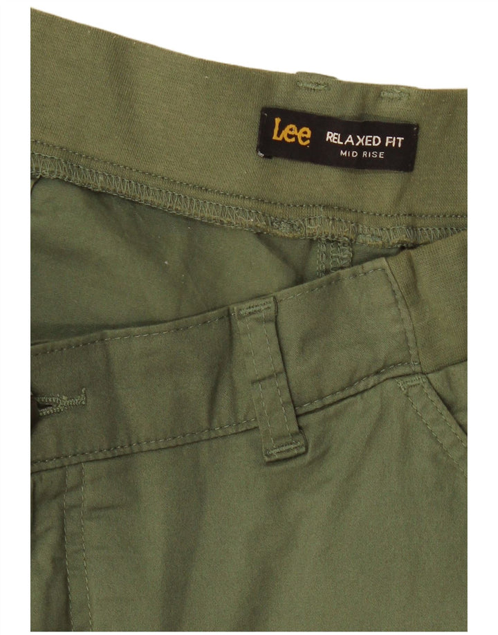Lee Damen Mid Rise Relaxed Fit Cargoshorts W32 Large Khaki