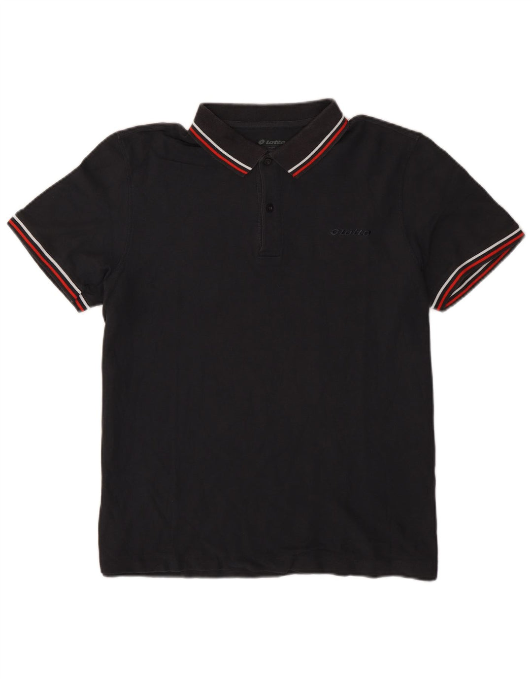 Lotto Herren Poloshirt XL Schwarz gestreift