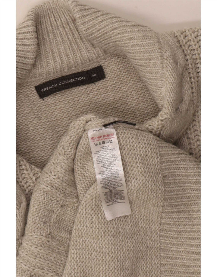 French Connection Herren-Pullover mit Reißverschluss, mittelbeige, Acryl