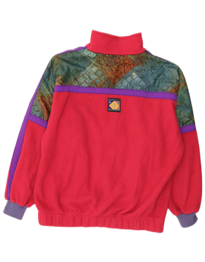 Santo Stefano Herren Fleecejacke UK 38 Mittelrosa kariertes Polyester