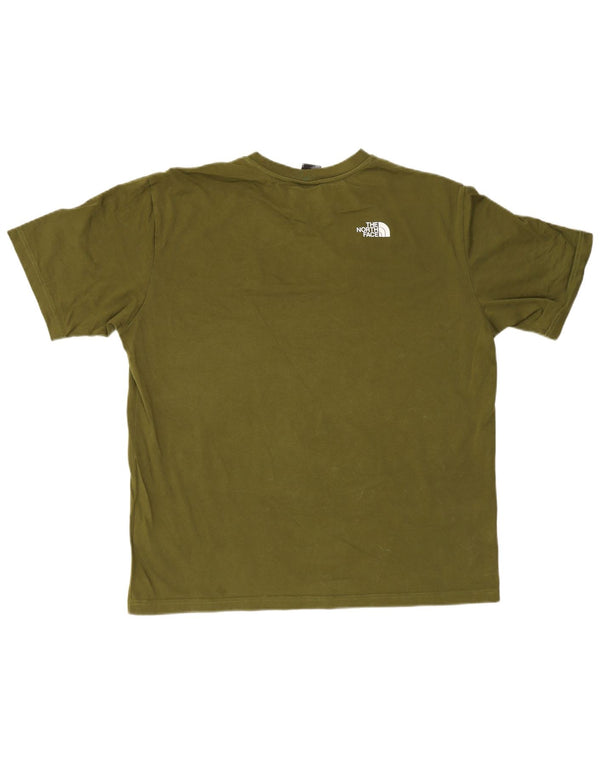 The North Face Herren T-Shirt Top Large Grün Baumwolle