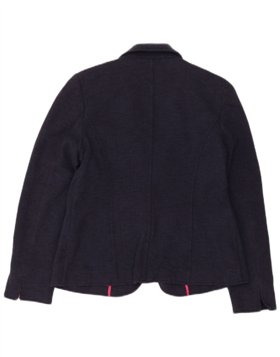 Joules Damen-Blazerjacke mit 1 Knopf, Gr. 14, Marineblau, Fischgrätenmuster