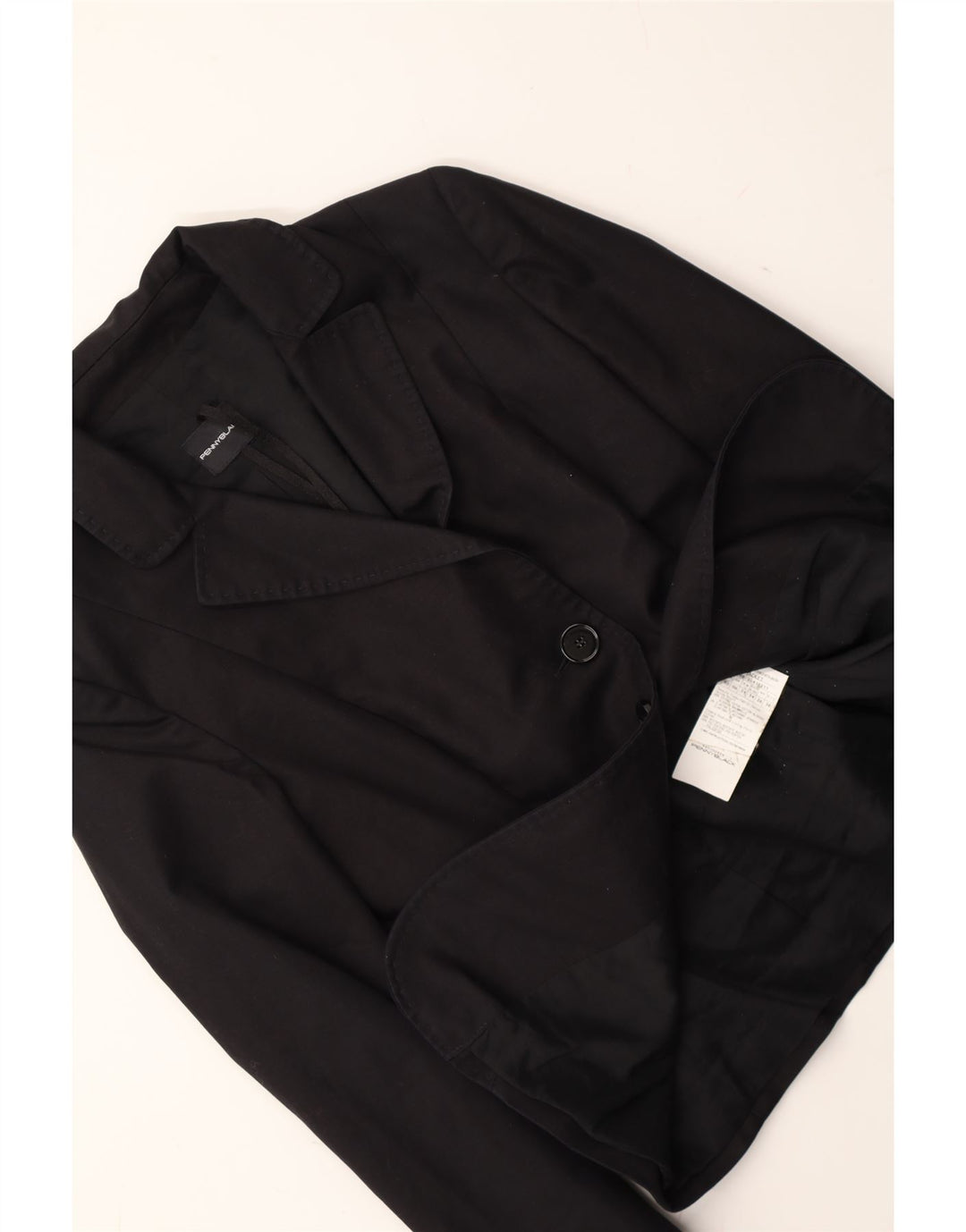 PENNY BLACK Damen 2-Knopf-Blazerjacke UK 6 XS Schwarze Baumwolle