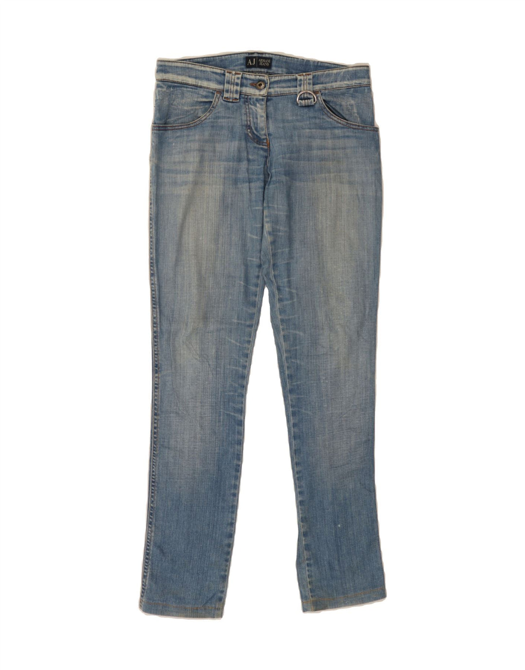 ARMANI Womens Slim Jeans W25 L32 Blue Cotton Vintage Armani and Second-Hand Armani from Messina Hembry 