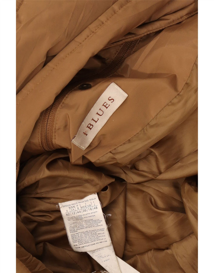 i Blues Damen Wattierter Mantel UK 16 Large Braun Polyester