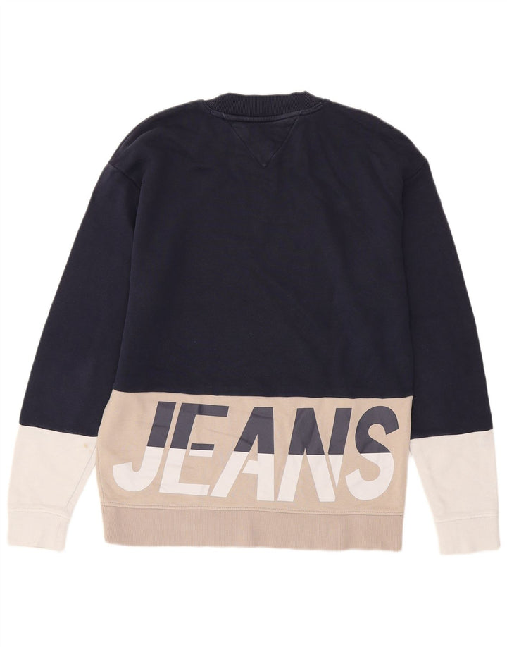 Tommy Hilfiger Herren-Sweatshirt mit Grafik, klein, Marineblau, Farbblock