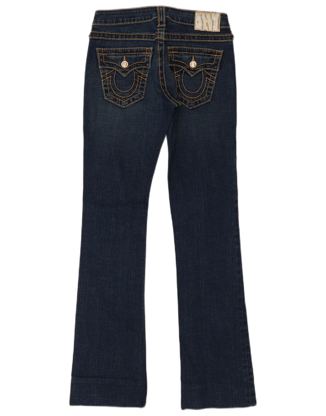 True Religion Damen Bootcut Jeans W25 L31 Blaue Baumwolle